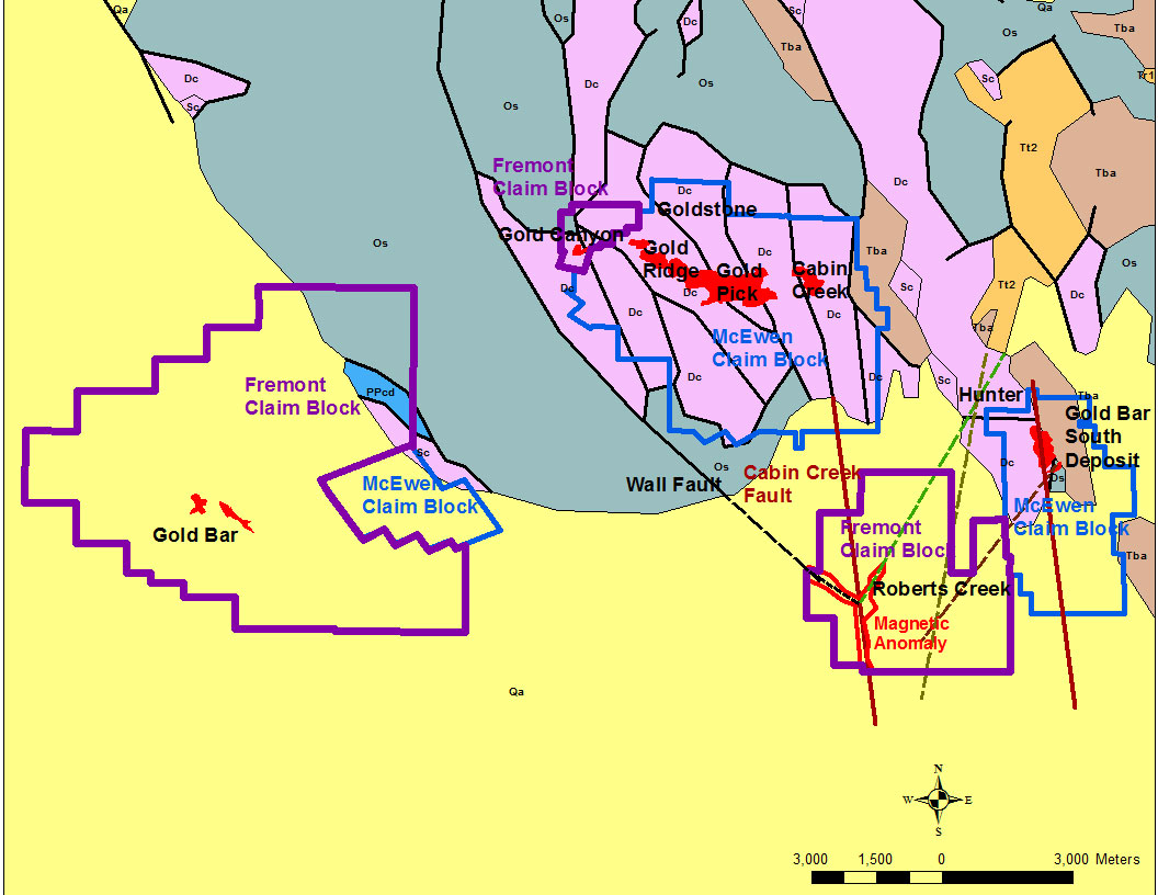 Roberts Creek in a regional geologic and property framework