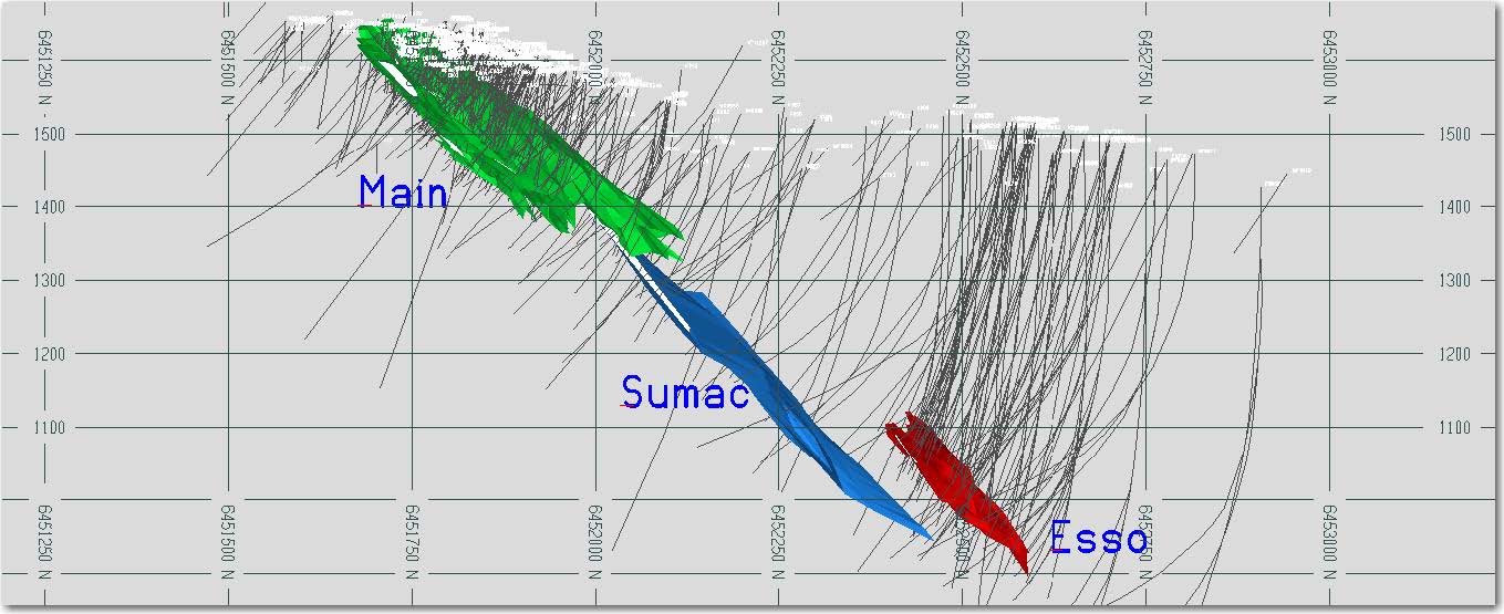 3D Section View of Geology Solids Looking West