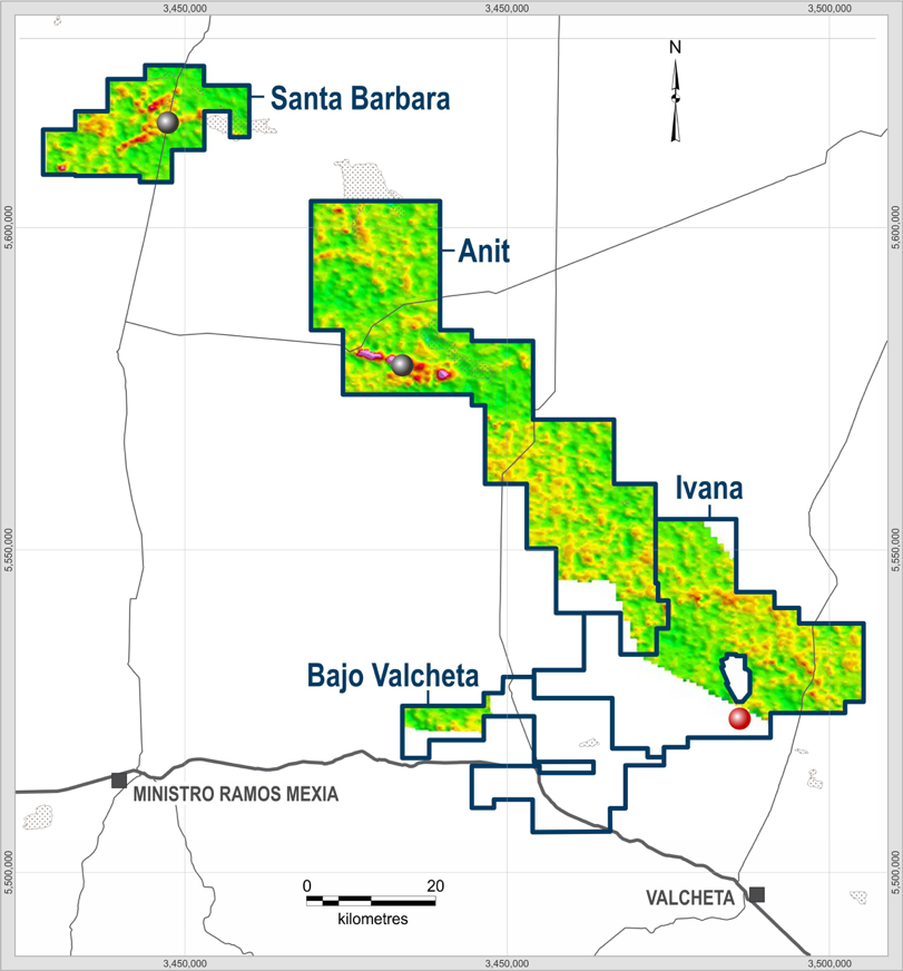 Blue Sky Uranium Project Locations