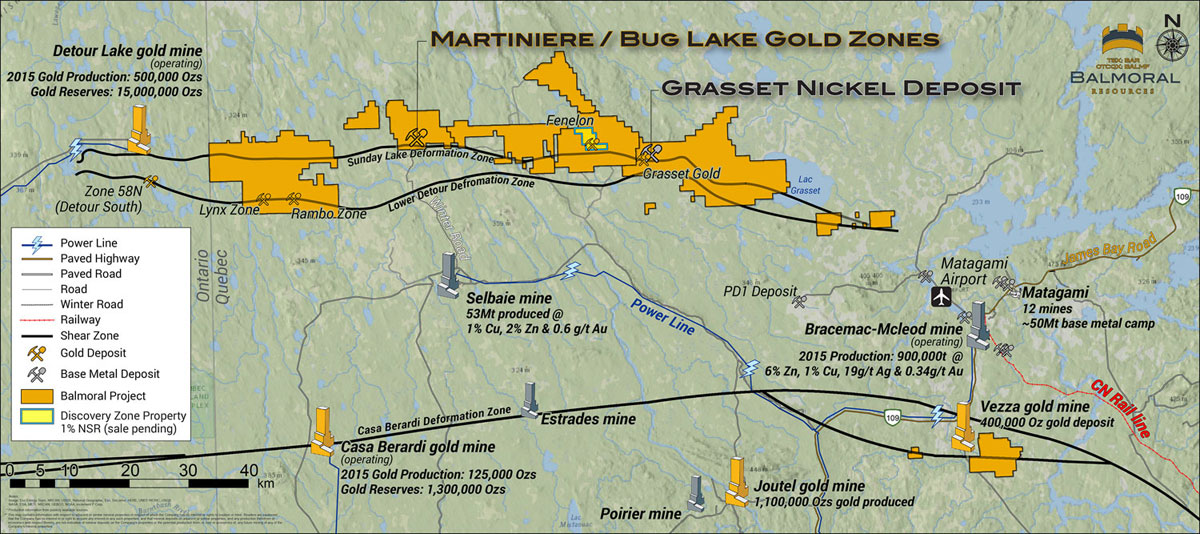 Balmoral Resources BAR Property Location