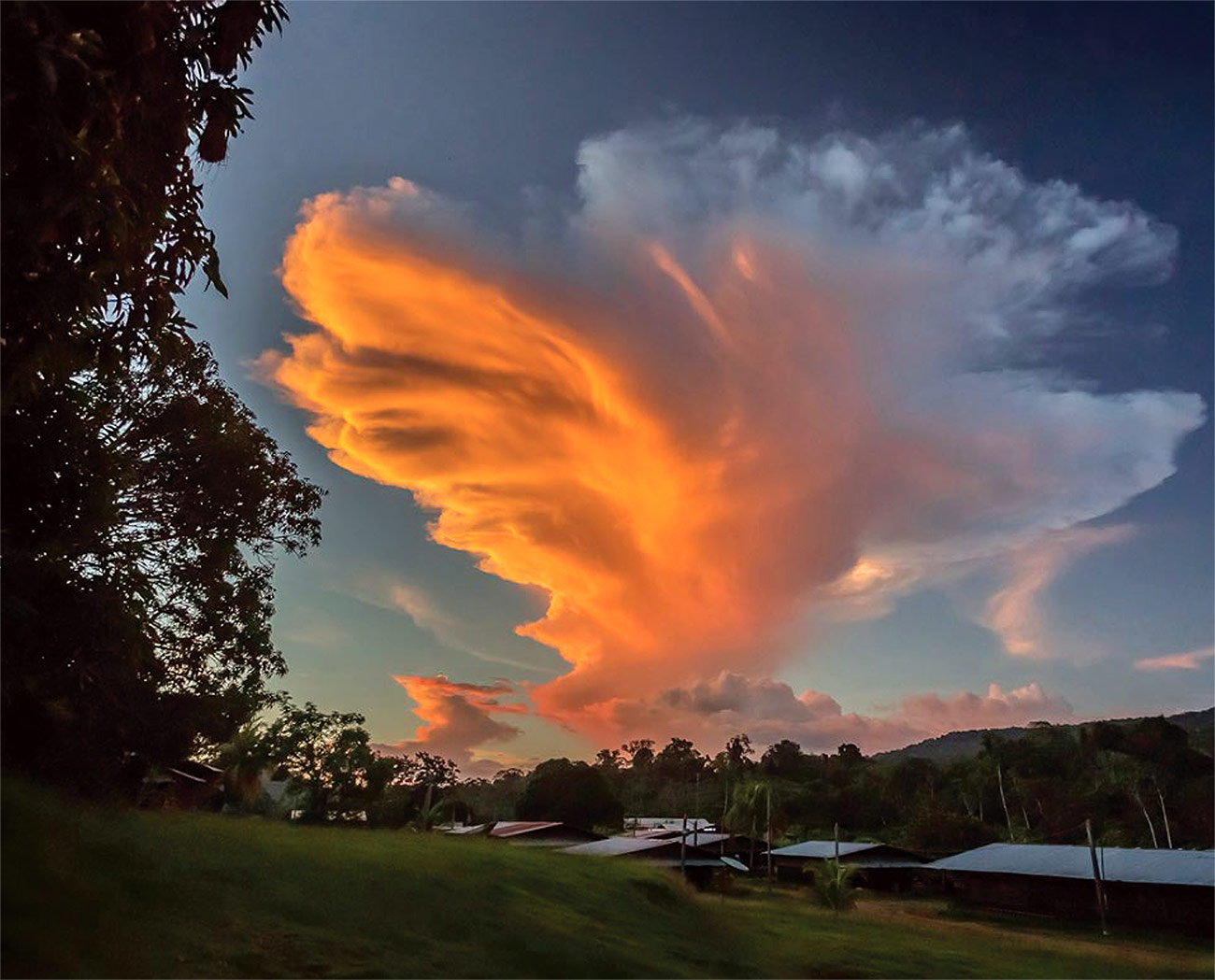 Looking north onto Boeuf Mort from camp Citron —Montagne d’Or, Paul Isnard gold project, French Guiana.