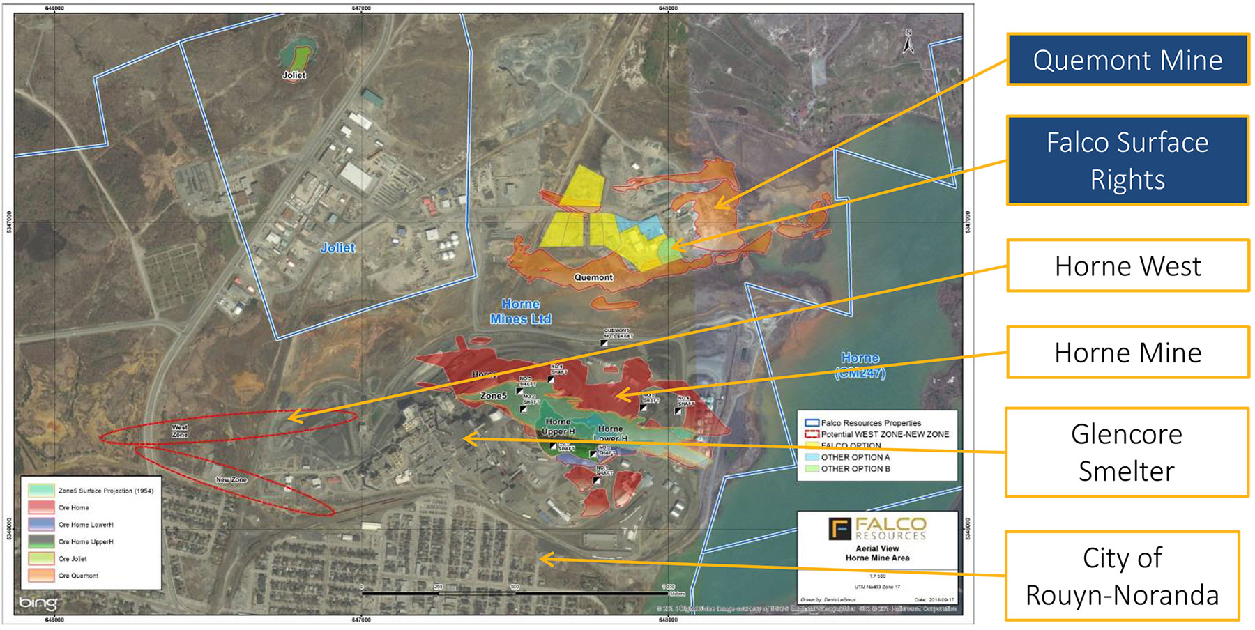 Horne project located in an Industrial Park - North of the city of Rouyn-Noranda