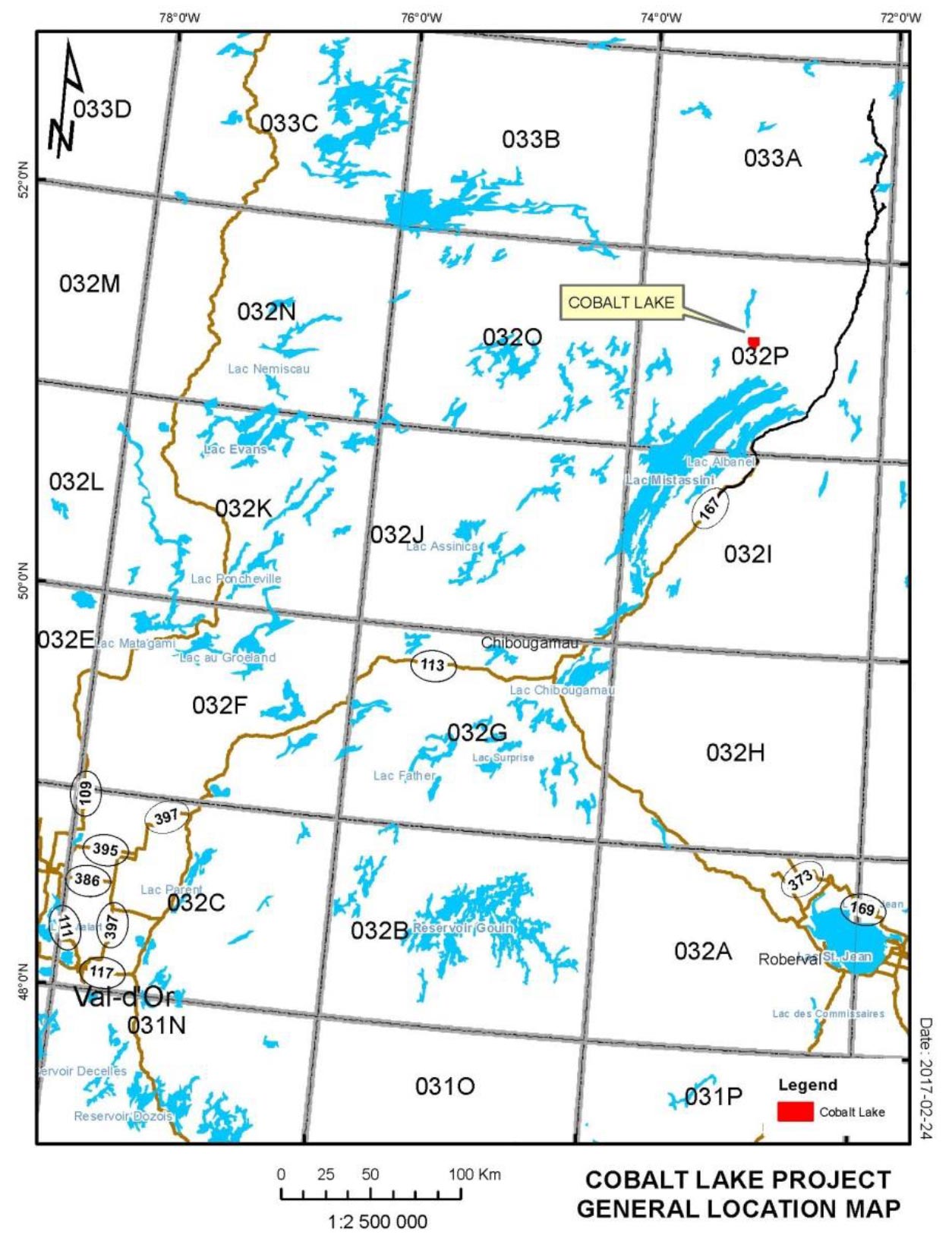 Cobalt Lake Project General Location Map