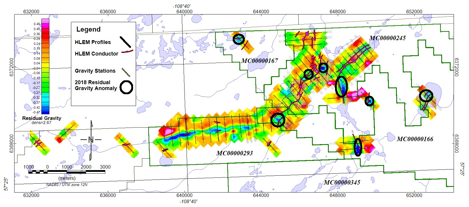 2018 HLEM and Residual Gravity Survey Interpretation