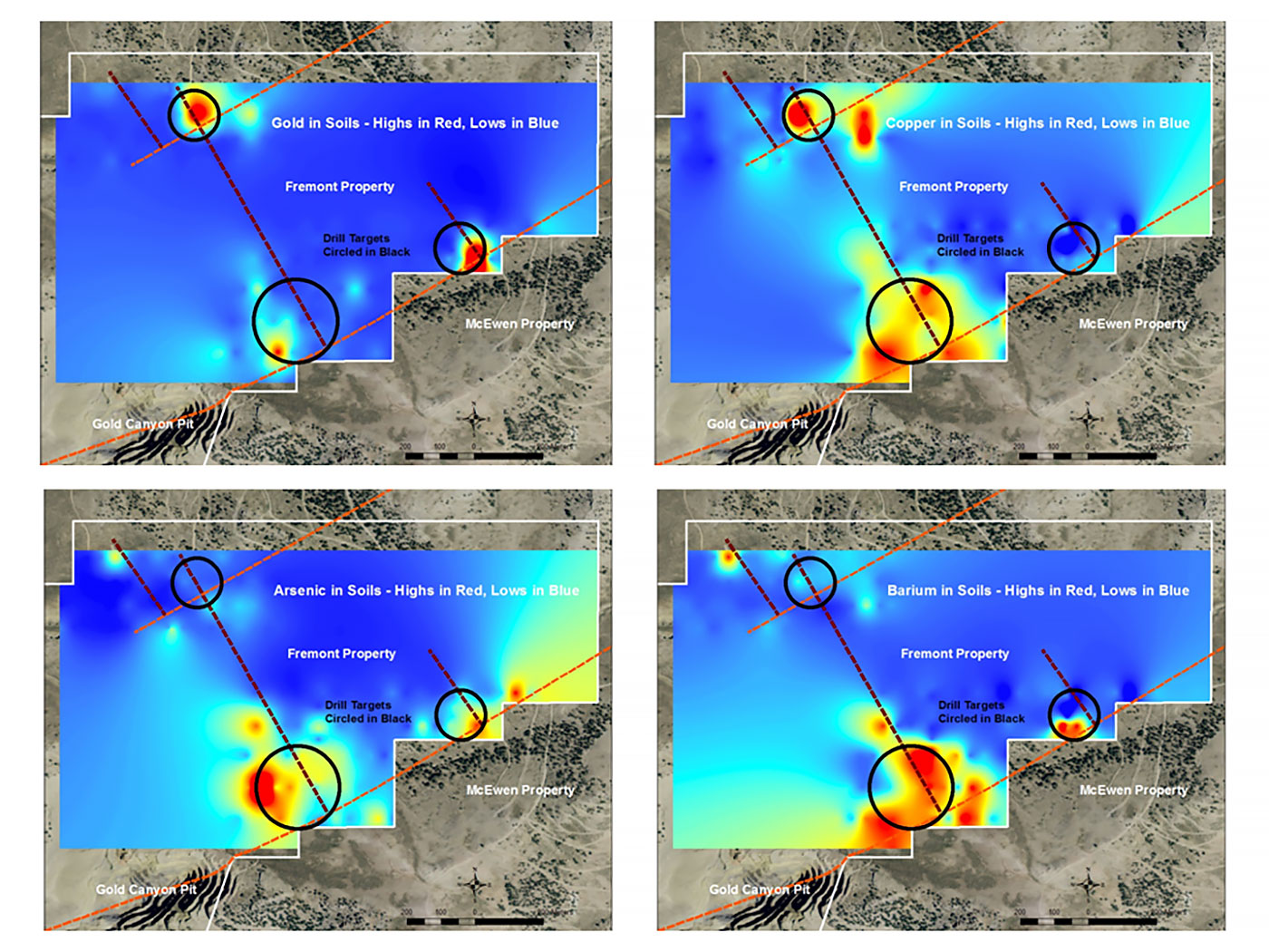  Gold Canyon - Soil Anomalies NE and North of Pit