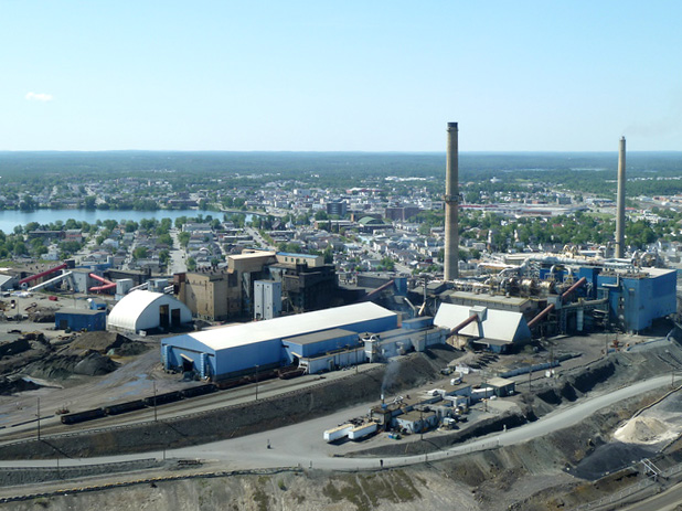 Horne Smelter in Rouyn-Noranda, site of the past producing Horne Mine