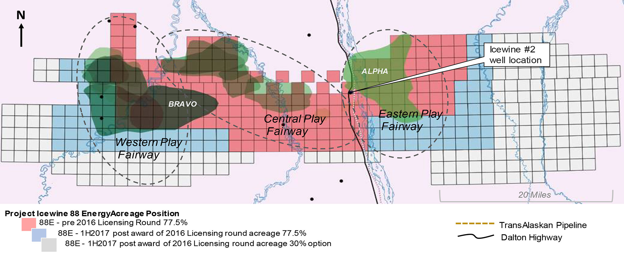 Project Icewine: Conventional Leads Prospectivity Map and Acreage Position