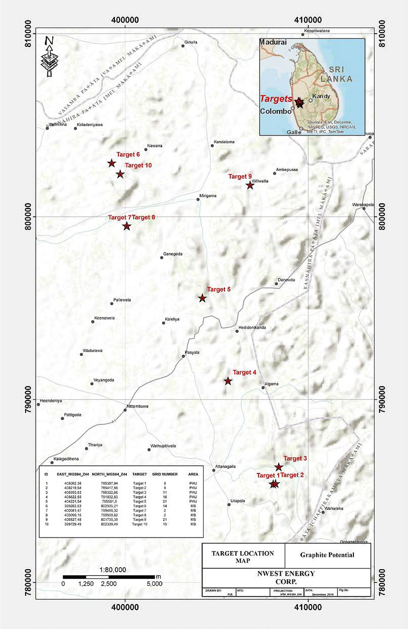 Initial targets identified for drill testing