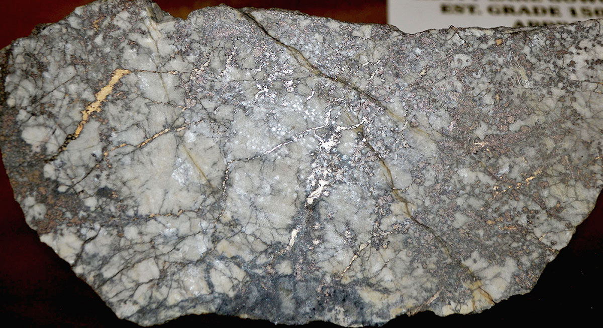 Langis Mine Ore (photo source Cobalt Museum, Thompson 2015)