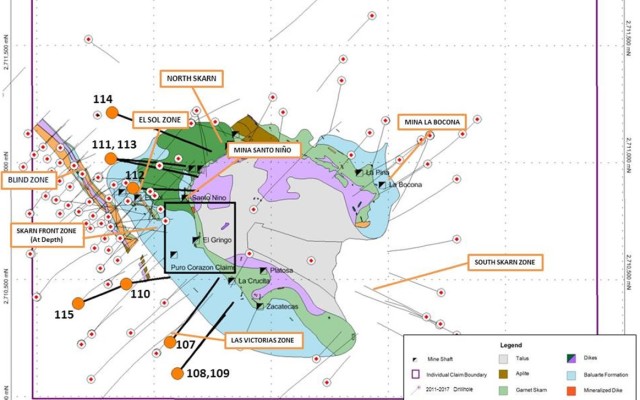Southern Silver extends silver-zinc mineralization at North Skarn