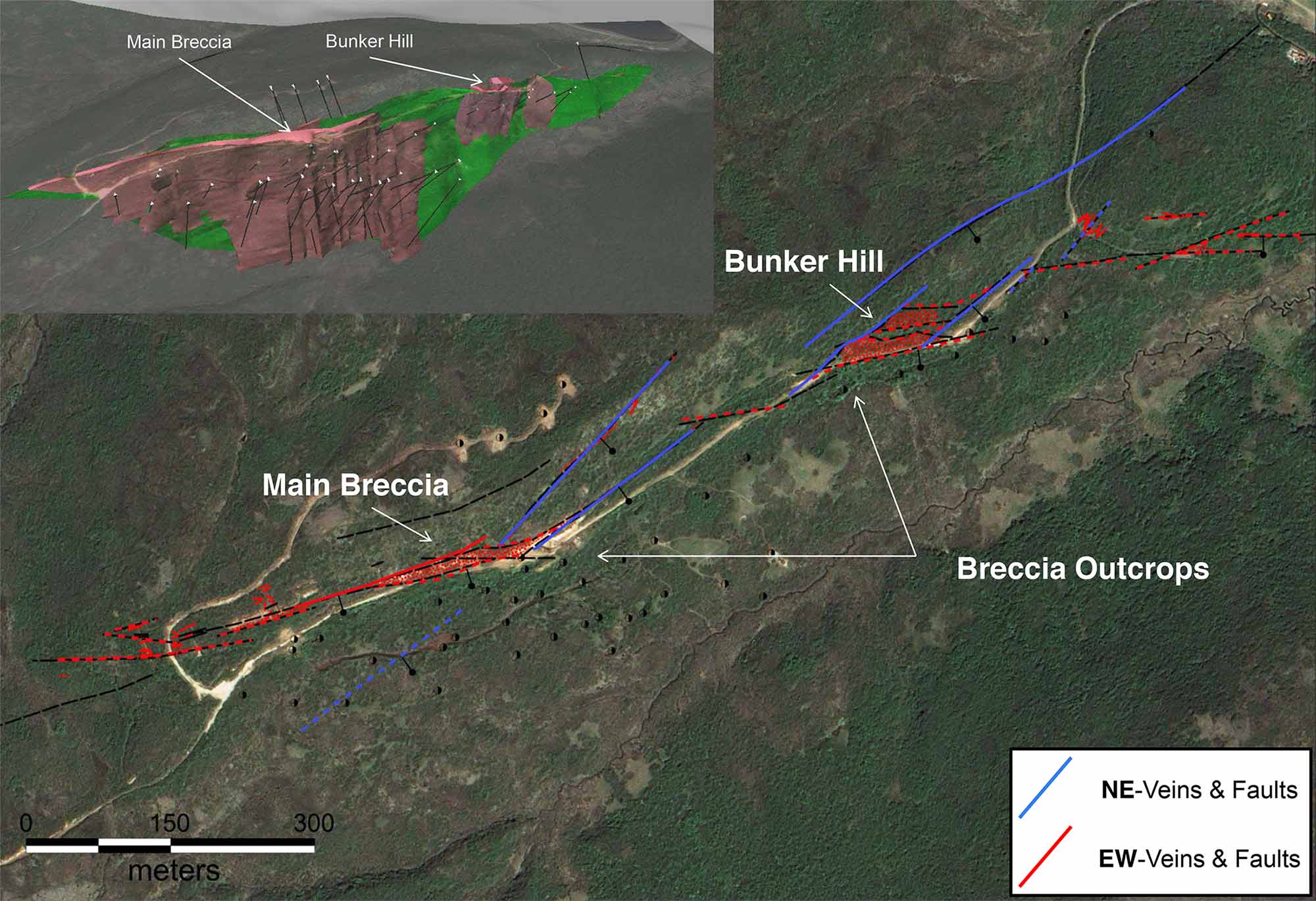 Surface Exposures: Vein/Breccia Patterns