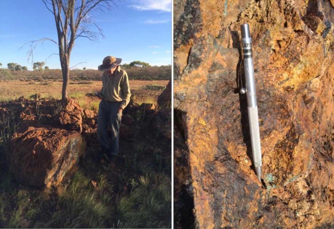 The BHZ outcrop and gossanous textures