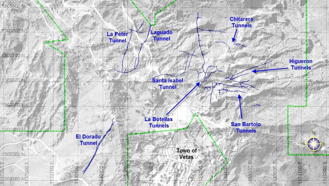 Vetas Gold Project Veins