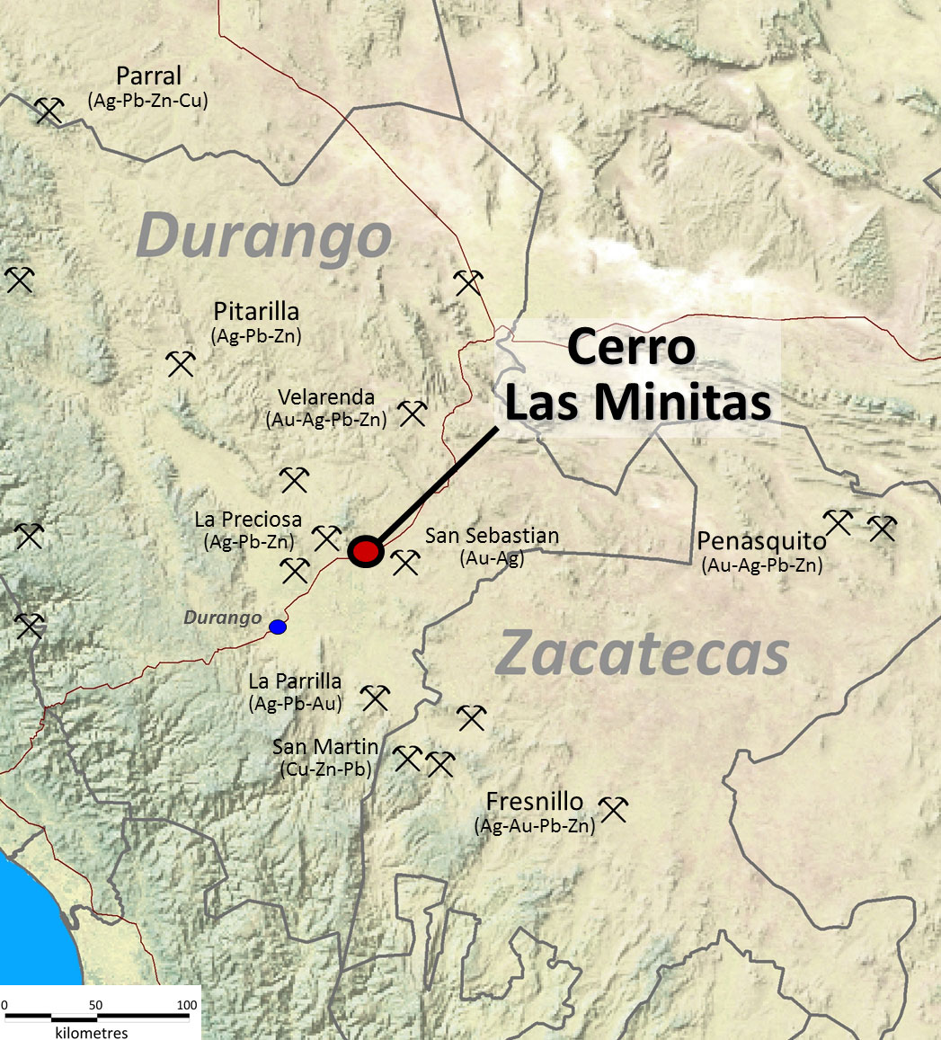 Cerro Las Minitas Location