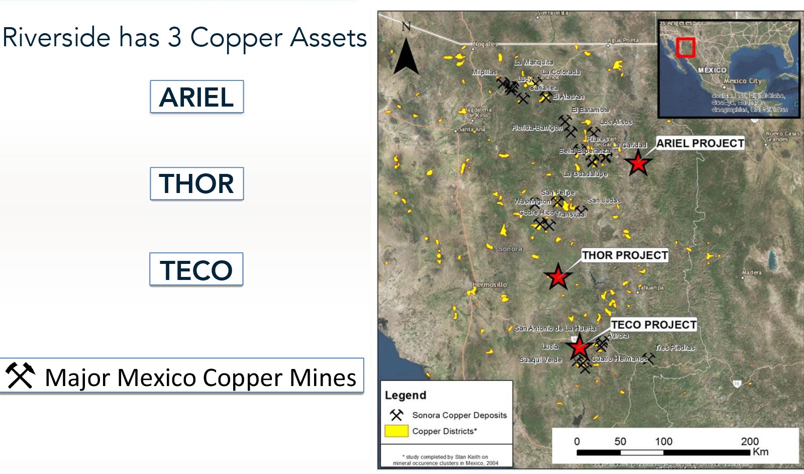 Riverside has 3 Copper Assets