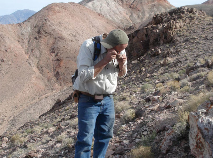 Rock sampling at the Eastside gold project, Nevada