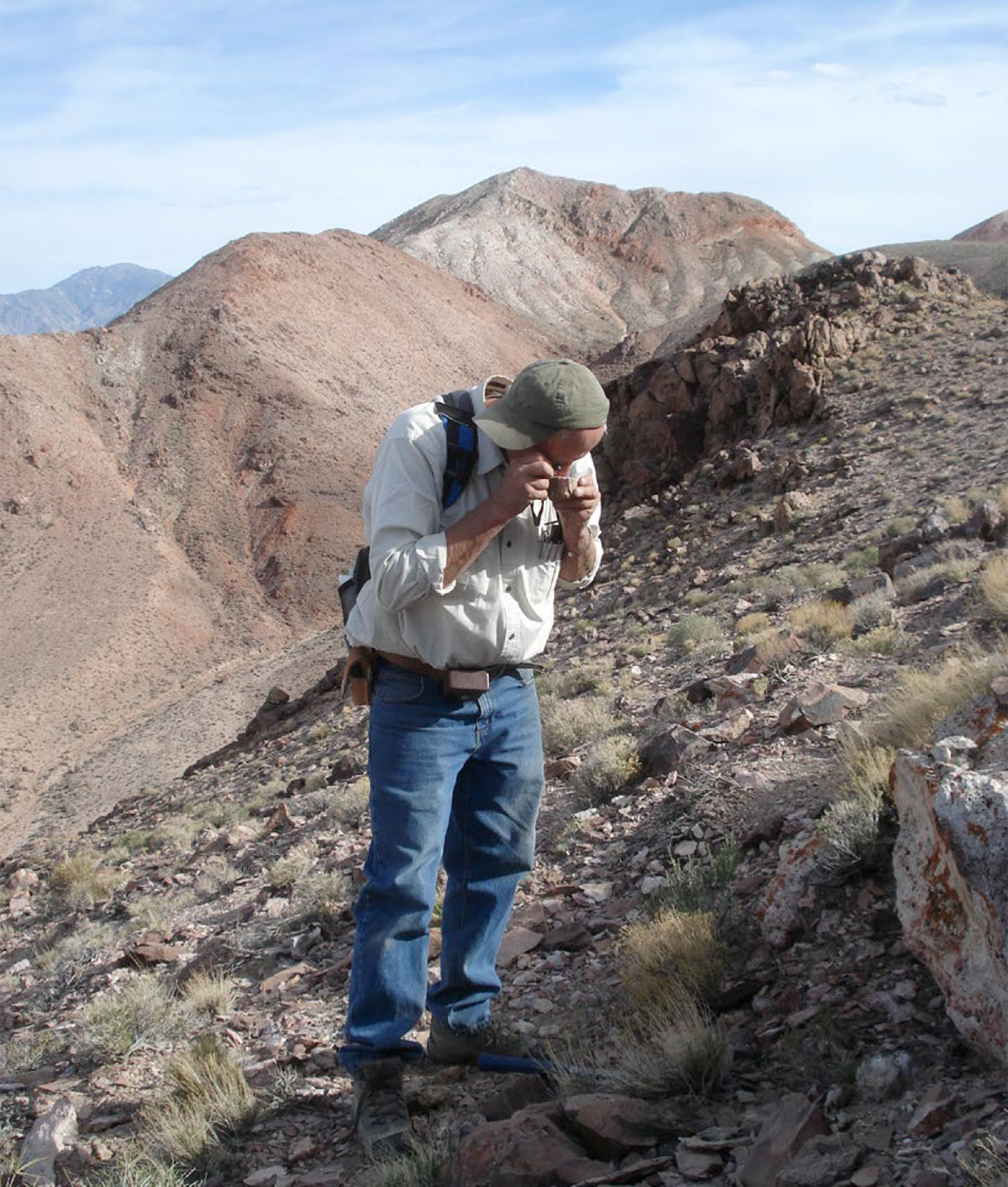 Rock sampling at the Eastside gold project, Nevada