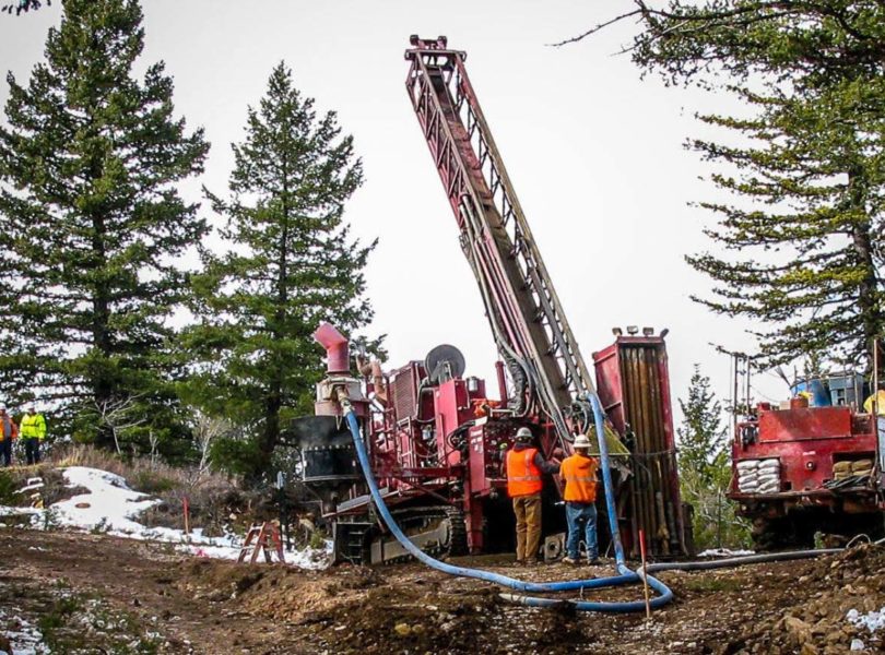 The first drill rig on site at DeLamar in over 25 years – February 13, 2018